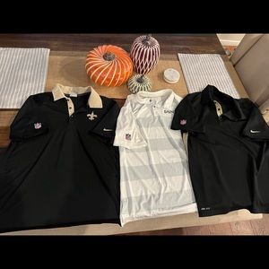 Three mens Saints polos